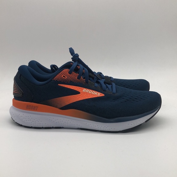 Mens Brooks Ghost 16 Blue/Orange 110418 1D 474 New in box Without Lid - Picture 2 of 6